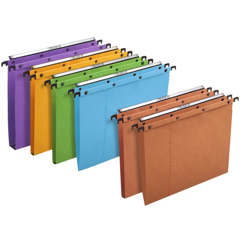 l'oblique dossiers suspendus AZO, orange, 25 pièces